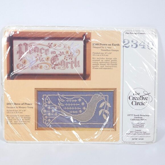 The Creative Circle 2340 Peace on Earth Cross Stitch Kit 10"x20" Donna Giampa - Picture 1 of 5